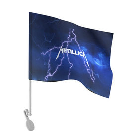 Флаг для автомобиля с принтом METALLICA в Екатеринбурге, 100% полиэстер | Размер: 30*21 см | metallica | rock | металлика | рок