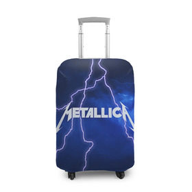 Чехол для чемодана 3D с принтом METALLICA в Екатеринбурге, 86% полиэфир, 14% спандекс | двустороннее нанесение принта, прорези для ручек и колес | metallica | rock | металлика | рок