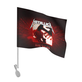 Флаг для автомобиля с принтом METALLICA в Екатеринбурге, 100% полиэстер | Размер: 30*21 см | Тематика изображения на принте: metallica | rock | металлика | рок