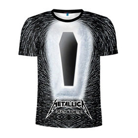 Мужская футболка 3D спортивная с принтом METALLICA в Екатеринбурге, 100% полиэстер с улучшенными характеристиками | приталенный силуэт, круглая горловина, широкие плечи, сужается к линии бедра | металлика