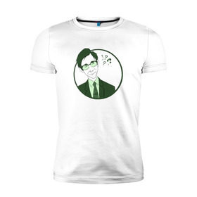 Мужская футболка премиум с принтом Ридлер в Екатеринбурге, 92% хлопок, 8% лайкра | приталенный силуэт, круглый вырез ворота, длина до линии бедра, короткий рукав | gotham | готэм | загадочник | ридлер