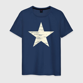 Мужская футболка хлопок с принтом The Star в Екатеринбурге, 100% хлопок | прямой крой, круглый вырез горловины, длина до линии бедер, слегка спущенное плечо. | icon графика. логотип 