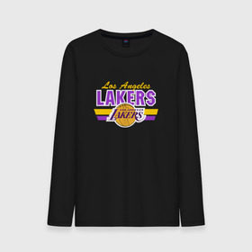 Мужской лонгслив хлопок с принтом Los Angeles Lakers в Екатеринбурге, 100% хлопок |  | basketball | lakers | баскетболл | лос анджелес | нба