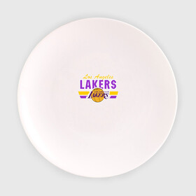 Тарелка с принтом Los Angeles Lakers в Екатеринбурге, фарфор | диаметр - 210 мм
диаметр для нанесения принта - 120 мм | basketball | lakers | баскетболл | лос анджелес | нба