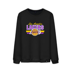 Мужской свитшот хлопок с принтом Los Angeles Lakers в Екатеринбурге, 100% хлопок |  | basketball | lakers | баскетболл | лос анджелес | нба