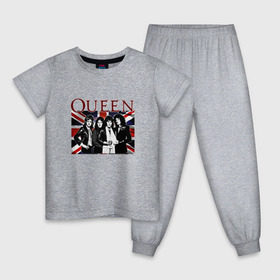 Детская пижама хлопок с принтом Queen band в Екатеринбурге, 100% хлопок |  брюки и футболка прямого кроя, без карманов, на брюках мягкая резинка на поясе и по низу штанин
 | Тематика изображения на принте: england | freddie | mercury | queen   легендарная рок группаqueen | фредди меркьури