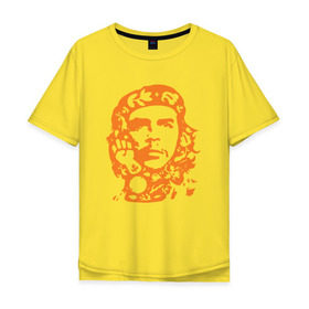 Мужская футболка хлопок Oversize с принтом Che Guevara в Екатеринбурге, 100% хлопок | свободный крой, круглый ворот, “спинка” длиннее передней части | che | che guevaracuba | guevara | гевара | куба | че | чегевара