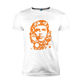 Мужская футболка премиум с принтом Che Guevara в Екатеринбурге, 92% хлопок, 8% лайкра | приталенный силуэт, круглый вырез ворота, длина до линии бедра, короткий рукав | che | che guevaracuba | guevara | гевара | куба | че | чегевара