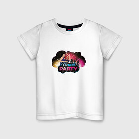 Детская футболка хлопок с принтом Dance party в Екатеринбурге, 100% хлопок | круглый вырез горловины, полуприлегающий силуэт, длина до линии бедер | dance partyклуб | диско | музыка | пати | танцы