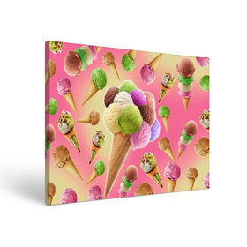 Холст прямоугольный с принтом Мороженое в Екатеринбурге, 100% ПВХ |  | Тематика изображения на принте: cream | ice | icecream | вкусная | еда | мороженое | рожок