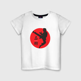 Детская футболка хлопок с принтом Джиу-джитсу в Екатеринбурге, 100% хлопок | круглый вырез горловины, полуприлегающий силуэт, длина до линии бедер | боевые искусства | джиу джитсуджиу джитсу | самурай | япония