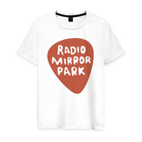 Мужская футболка хлопок с принтом Radio Mirror Park в Екатеринбурге, 100% хлопок | прямой крой, круглый вырез горловины, длина до линии бедер, слегка спущенное плечо. | radio mirror park gta 5 гта grand thefr auto