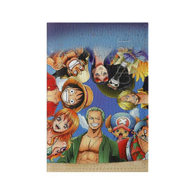 Обложка для паспорта матовая кожа с принтом One Piece в Екатеринбурге, натуральная матовая кожа | размер 19,3 х 13,7 см; прозрачные пластиковые крепления | Тематика изображения на принте: anime | one piece | аниме | ван пис