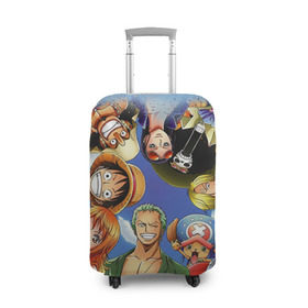 Чехол для чемодана 3D с принтом One Piece в Екатеринбурге, 86% полиэфир, 14% спандекс | двустороннее нанесение принта, прорези для ручек и колес | Тематика изображения на принте: anime | one piece | аниме | ван пис