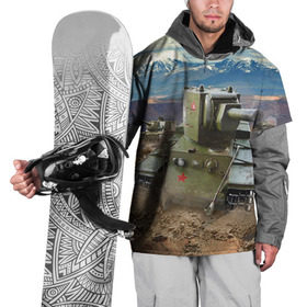 Накидка на куртку 3D с принтом Танк КВ-2 в Екатеринбурге, 100% полиэстер |  | армия | войска | кв 2 | сила | танк | танки | танкист | танковые войска