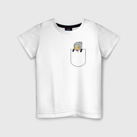 Детская футболка хлопок с принтом Geralt of Pocket в Екатеринбурге, 100% хлопок | круглый вырез горловины, полуприлегающий силуэт, длина до линии бедер | geralt of pocket ведьмак 3 witcher