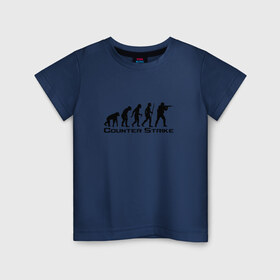 Детская футболка хлопок с принтом Counter Strike evolution в Екатеринбурге, 100% хлопок | круглый вырез горловины, полуприлегающий силуэт, длина до линии бедер | counter | evolution | strike