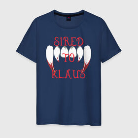 Мужская футболка хлопок с принтом Sired to Klaus в Екатеринбурге, 100% хлопок | прямой крой, круглый вырез горловины, длина до линии бедер, слегка спущенное плечо. | 