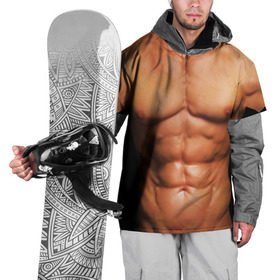 Накидка на куртку 3D с принтом Идеальное тело в Екатеринбурге, 100% полиэстер |  | идеальное | пресс | спорт | тело | торс