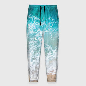Мужские брюки 3D с принтом Берег в Екатеринбурге, 100% полиэстер | манжеты по низу, эластичный пояс регулируется шнурком, по бокам два кармана без застежек, внутренняя часть кармана из мелкой сетки | берег | вода | волны | море | пляж | прилив