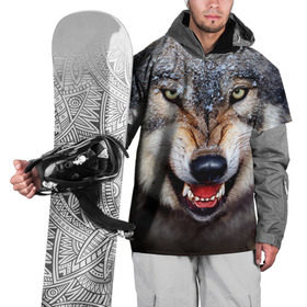 Накидка на куртку 3D с принтом Волк в Екатеринбурге, 100% полиэстер |  | Тематика изображения на принте: волк | животные | злой волк | зубы | оскал