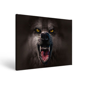 Холст прямоугольный с принтом Злой волк в Екатеринбурге, 100% ПВХ |  | Тематика изображения на принте: волк | животные | злой волк | зубы | оскал