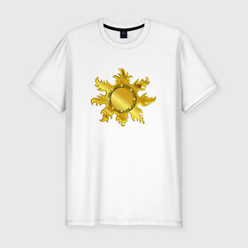 Мужская футболка премиум с принтом Солнце ацтеков в Екатеринбурге, 92% хлопок, 8% лайкра | приталенный силуэт, круглый вырез ворота, длина до линии бедра, короткий рукав | 