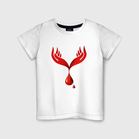 Детская футболка хлопок с принтом Донор крови в Екатеринбурге, 100% хлопок | круглый вырез горловины, полуприлегающий силуэт, длина до линии бедер | 