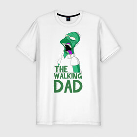 Мужская футболка премиум с принтом The walking dad в Екатеринбурге, 92% хлопок, 8% лайкра | приталенный силуэт, круглый вырез ворота, длина до линии бедра, короткий рукав | 