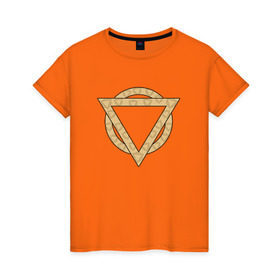 Женская футболка хлопок с принтом Enter Shikari Triangle в Екатеринбурге, 100% хлопок | прямой крой, круглый вырез горловины, длина до линии бедер, слегка спущенное плечо | enter shikari | triangle