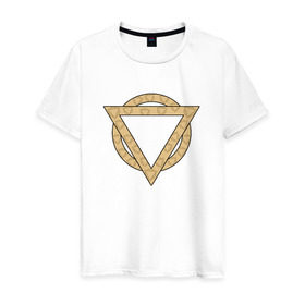 Мужская футболка хлопок с принтом Enter Shikari Triangle в Екатеринбурге, 100% хлопок | прямой крой, круглый вырез горловины, длина до линии бедер, слегка спущенное плечо. | enter shikari | triangle