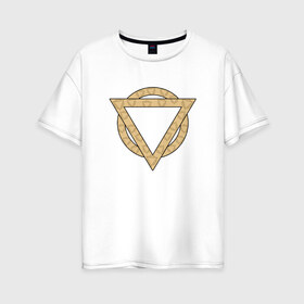 Женская футболка хлопок Oversize с принтом Enter Shikari Triangle в Екатеринбурге, 100% хлопок | свободный крой, круглый ворот, спущенный рукав, длина до линии бедер
 | enter shikari | triangle