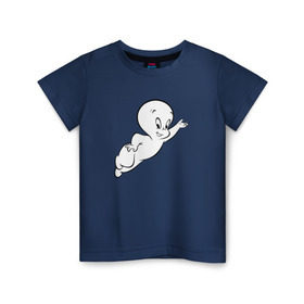 Детская футболка хлопок с принтом Casper в Екатеринбурге, 100% хлопок | круглый вырез горловины, полуприлегающий силуэт, длина до линии бедер | каспер | касперприведение | охотники за приведениями