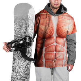 Накидка на куртку 3D с принтом Мышцы в Екатеринбурге, 100% полиэстер |  | bodybuilding | бодибилдер | бодибилдинг | качалка | качок | мышцы | спорт | тело | тренажер