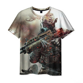 Мужская футболка 3D с принтом Ghost Recon в Екатеринбурге, 100% полиэфир | прямой крой, круглый вырез горловины, длина до линии бедер | ghost recon | игры | спецотряд призрак