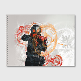 Альбом для рисования с принтом Counter Strike в Екатеринбурге, 100% бумага
 | матовая бумага, плотность 200 мг. | counter | counter strike | cs go | csgo | strike | игры | контр | контр страйк | страйк