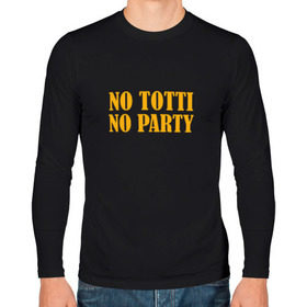 Мужской лонгслив хлопок с принтом No Totti, No party в Екатеринбурге, 100% хлопок |  | franchesco | roma | totti | рома | тотти