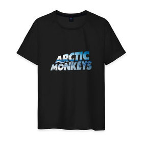 Мужская футболка хлопок с принтом Arctic Monkeys ice в Екатеринбурге, 100% хлопок | прямой крой, круглый вырез горловины, длина до линии бедер, слегка спущенное плечо. | 