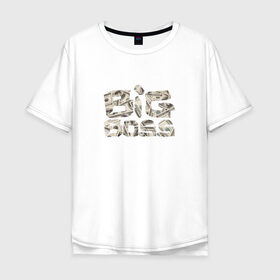 Мужская футболка хлопок Oversize с принтом Big boss в Екатеринбурге, 100% хлопок | свободный крой, круглый ворот, “спинка” длиннее передней части | big | boss | босс