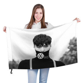 Флаг 3D с принтом Exo в Екатеринбурге, 100% полиэстер | плотность ткани — 95 г/м2, размер — 67 х 109 см. Принт наносится с одной стороны | k pop | kpop | ехо | кай | кей поп | корейская попса | корея | кпоп | экзо | эксо