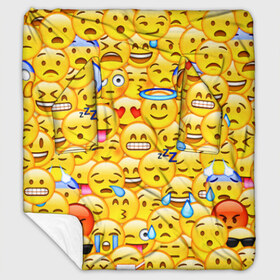 Плед с рукавами с принтом Emoji в Екатеринбурге, 100% полиэстер | Закругленные углы, все края обработаны. Ткань не мнется и не растягивается. Размер 170*145 | emoji | смайлы | эмоджи
