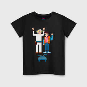Детская футболка хлопок с принтом Назад в будущее в Екатеринбурге, 100% хлопок | круглый вырез горловины, полуприлегающий силуэт, длина до линии бедер | 