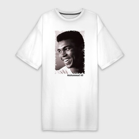 Платье-футболка хлопок с принтом Мухаммед Али (Muhammad Ali) в Екатеринбурге,  |  | мухаммед али