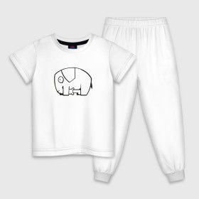 Детская пижама хлопок с принтом самодостаточный слоник в Екатеринбурге, 100% хлопок |  брюки и футболка прямого кроя, без карманов, на брюках мягкая резинка на поясе и по низу штанин
 | Тематика изображения на принте: слон