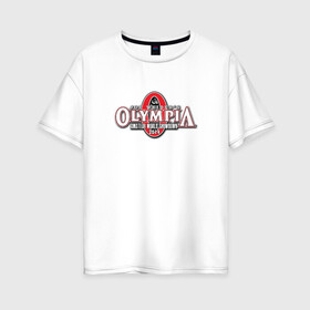 Женская футболка хлопок Oversize с принтом Mr Olympia в Екатеринбурге, 100% хлопок | свободный крой, круглый ворот, спущенный рукав, длина до линии бедер
 | heath | kai | mr | olimpia | olympia | мистер | олимпия