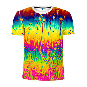 Мужская футболка 3D спортивная с принтом Tie dye в Екатеринбурге, 100% полиэстер с улучшенными характеристиками | приталенный силуэт, круглая горловина, широкие плечи, сужается к линии бедра | tie dye