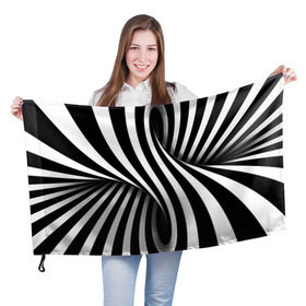 Флаг 3D с принтом Оптические иллюзии в Екатеринбурге, 100% полиэстер | плотность ткани — 95 г/м2, размер — 67 х 109 см. Принт наносится с одной стороны | глюк | иллюзия | мем | оптика | орнамент | узор