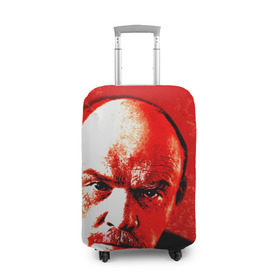 Чехол для чемодана 3D с принтом Ленин в Екатеринбурге, 86% полиэфир, 14% спандекс | двустороннее нанесение принта, прорези для ручек и колес | lenin | ильич | ленин | ретро | ссср | товарищ