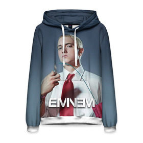 Мужская толстовка 3D с принтом Eminem в Екатеринбурге, 100% полиэстер | двухслойный капюшон со шнурком для регулировки, мягкие манжеты на рукавах и по низу толстовки, спереди карман-кенгуру с мягким внутренним слоем. | Тематика изображения на принте: eminem | music | rap | музыка | реп | эминем