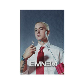Обложка для паспорта матовая кожа с принтом Eminem в Екатеринбурге, натуральная матовая кожа | размер 19,3 х 13,7 см; прозрачные пластиковые крепления | eminem | music | rap | музыка | реп | эминем